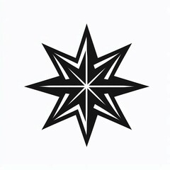 Obraz premium EightPointed Star Bold Minimalist Icon