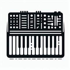 Monochrome Synthesizer Analog Sound Icon