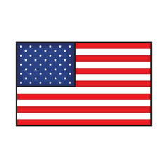 clean minimalist USA flag vector