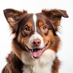 Happy Red Merle Australian Shepherd Dog Portrait