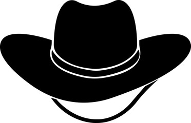 western cowboy hat icon.Bailey Hat Silhouette Sign Design, emblem isolated on White Background.Perfect for fashion inspiration, western-themed events, or any project.