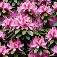 Pink Rhododendron Blossom Close-Up