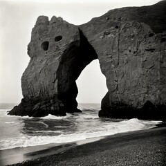 Dramatic Ocean Arch Rock Formation