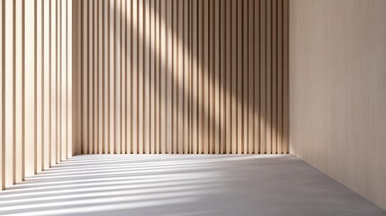 Sunlit Minimalist Wooden Room Interior Design