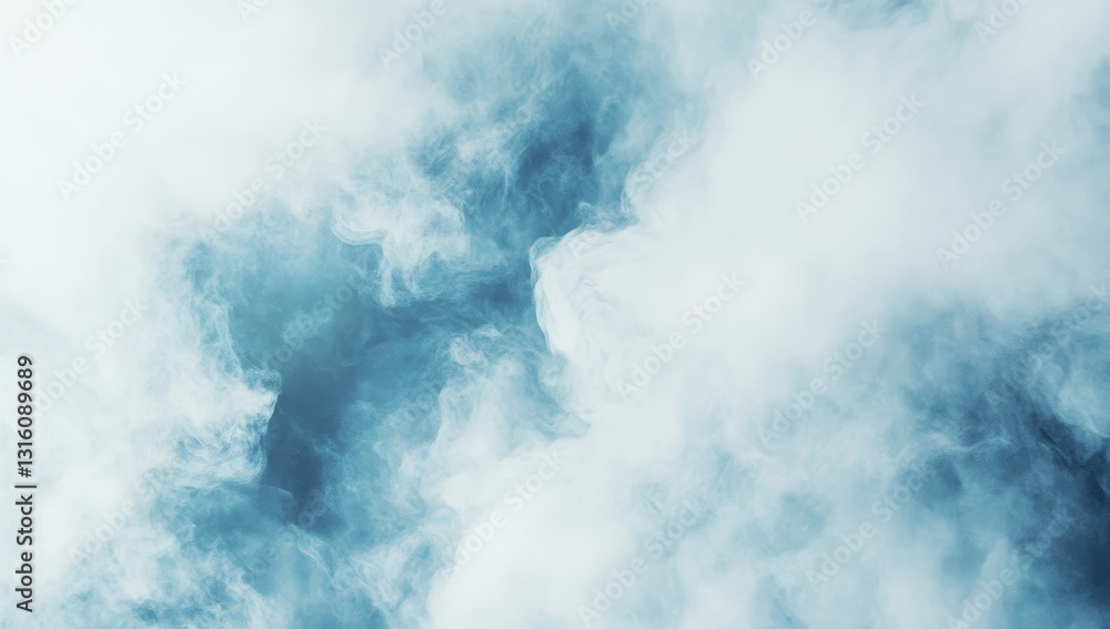 Wall mural abstract blue and white cloud formation aerial view perfect for backgrounds and textures with soft l