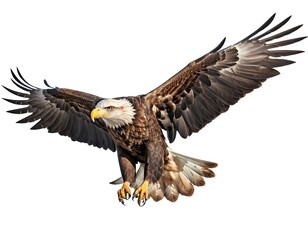 Naklejka premium Majestic Bald Eagle in Flight