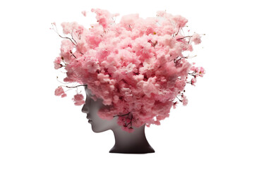 Springtime Floral Portrait - Soft and Dreamy Isolated on Transparent Background