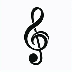 Obraz premium Stylish Music Treble Clef Symbol