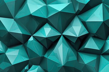 Fototapeta premium Vibrant Teal Polygonal Vector Design for Captivating Digital Art and Creative Marketing
