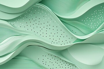 Fresh Mint Abstract Background Design with Alternating Lines and Dots in a Smooth Texture Pattern
