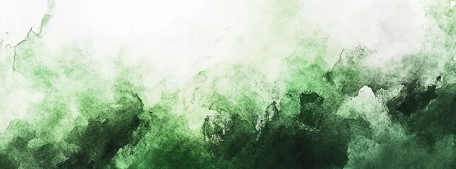 Obraz premium Abstract Watercolor Green Texture Background Perfect for artistic design projects, showcasing a gradient of lush green shades from light to dark, featuring organic brushstrokes and a fluid wash