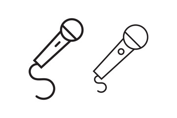 Microphone Icons set. variant microphone icon. Karaoke mic. Podcast microphone. web and mobile icons. vector illustration