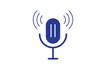 radio mic icon on white background. Simple element illustration from Hardware concept. Microphone Icon. Mic sign. Karaoke microphone icon. Broadcast mic sign.