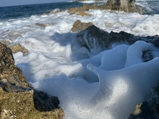 ice on the beach
