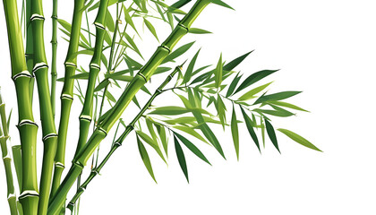 Realistic Bamboo Bush Vector