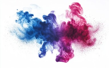 Colorful smoke swirls in shades of blue and pink creating an artistic cloud effect