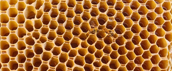 Honeycomb with Bees