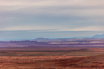 A zoom view of Monument Valley from The View Hotel.