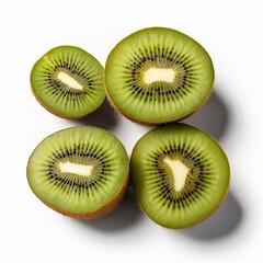 Fototapeta premium Four Slices of Fresh Kiwi Fruit