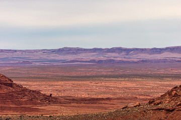 A zoom view of Monument Valley from The View Hotel.