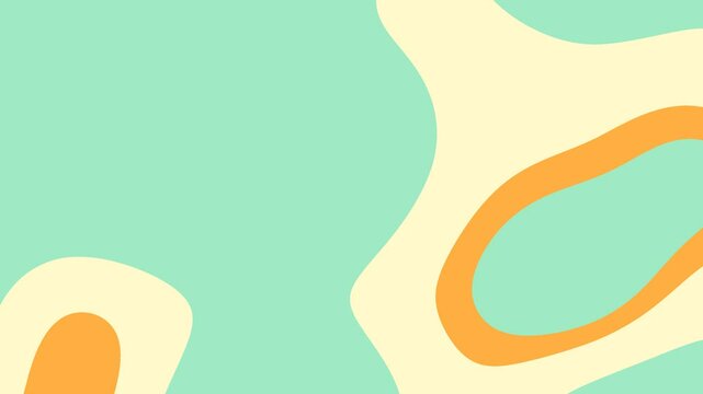 Colorful Abstract Pattern With Fluid Shapes in Yellow, Orange, and Green Tones