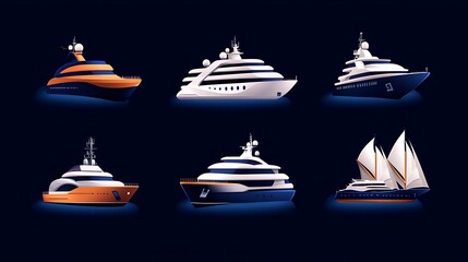 Luxury Yacht Designs: A Collection of Modern & Classic Vessels AI Generated