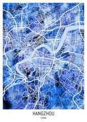 Hangzhou China City Map