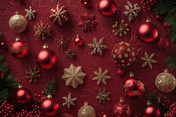 Elegant Dark Ruby Red Grain Texture for Festive Background Design