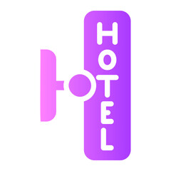 hotel sign Gradient icon