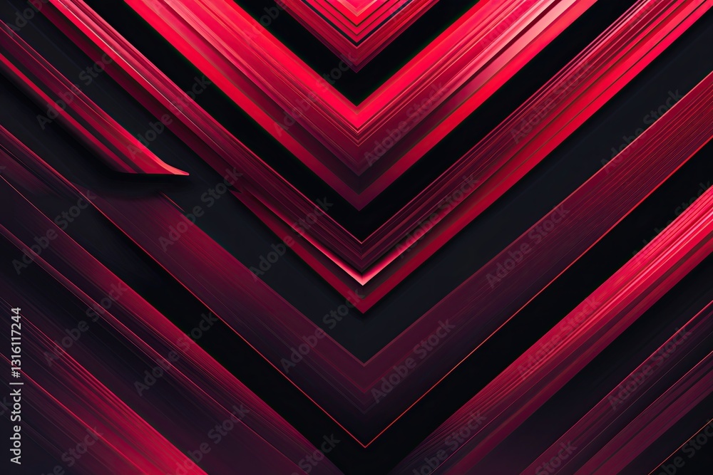 Aufkleber bold crimson zigzag patterns with vibrant gradient for eye-catching vector design