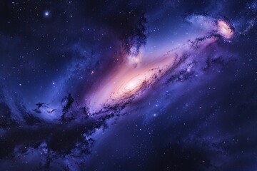 Obraz premium Stunning Indigo Galaxy Texture Background for Beautiful Cosmic Space Wallpapers