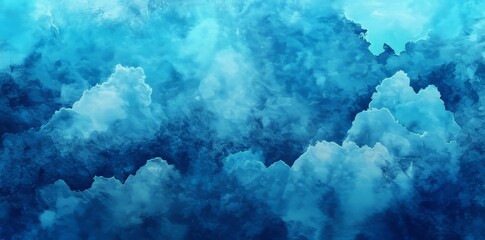 A watercolor piece showcases a gentle blue hue that gradually spreads out over a flawless white background, evoking a sense of calm minimalism