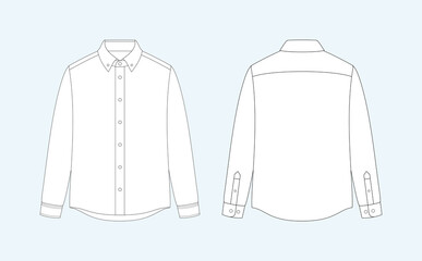 mockup tshirt vector, editable vector tshirt mockup for fabric preview of screen printing supply, Set of blank shirt outline sketch flat sketch illustration front n back view. shirt CAD design