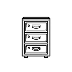 Modern Home Office Furniture: Elegant Three Drawer Cabinet with Minimalist Scandinavian Design for Efficient Storage and Organization