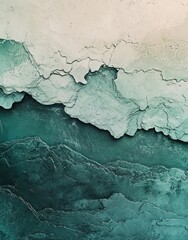 Obraz premium A green abstract piece that embodies the essence of nature and the spring season, characterized by noticeable brushstrokes
