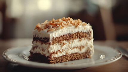 Rich caramel coconut cake slice pictures