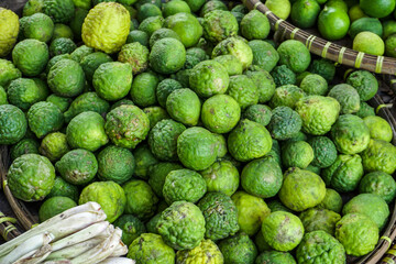 Close-Up of Skewered Oranges