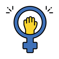 Womens day  vector filled outline icon. EPS 10 file