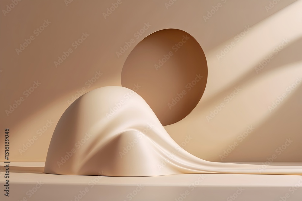 Aufkleber elegant soft beige gradient background for branding and announcements in abstract design
