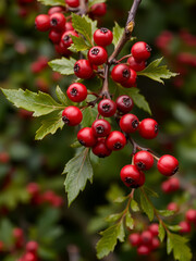 Obraz premium Rowan berries on a branch