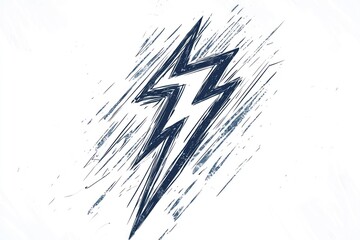 Naklejka premium Sketch featuring a lightning bolt, designed for product or logo concepts.