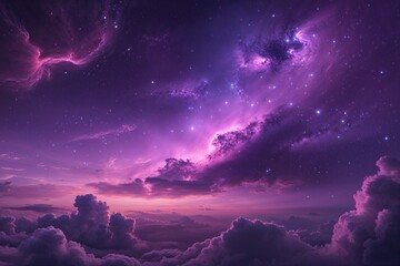Obraz premium Stunning Violet Nebula Background for Cosmic Exploration and Astronomy Enthusiasts