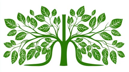 Green Tree Silhouette Design
