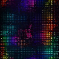 Abstract Colorful Pixel Mosaic Background