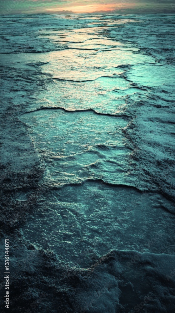 Poster a light green background with a textured appearance features intersecting lines that form a dynamic 
