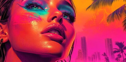 Surrounded by a lively parade crowd, a cheerful gray-haired man, dressed in sunglasses, a yellow hat, and green Mardi Gras beads, happily holds his young son, capturing a treasured family moment