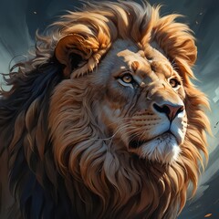 Fototapeta premium Majestic Lion Portrait