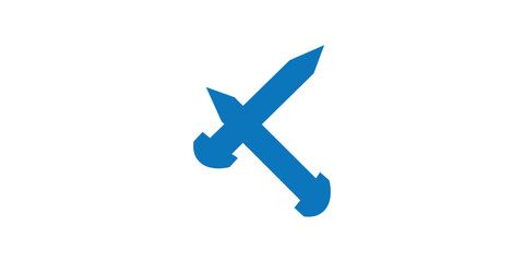 Blue arrow icon on transparent background. abstract illustration. eps10.