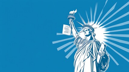 Vector Liberty statue digital design pictures