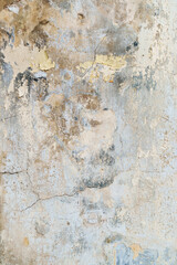 Aged Plaster Wall with Cracked Paint, Distressed Urban Texture